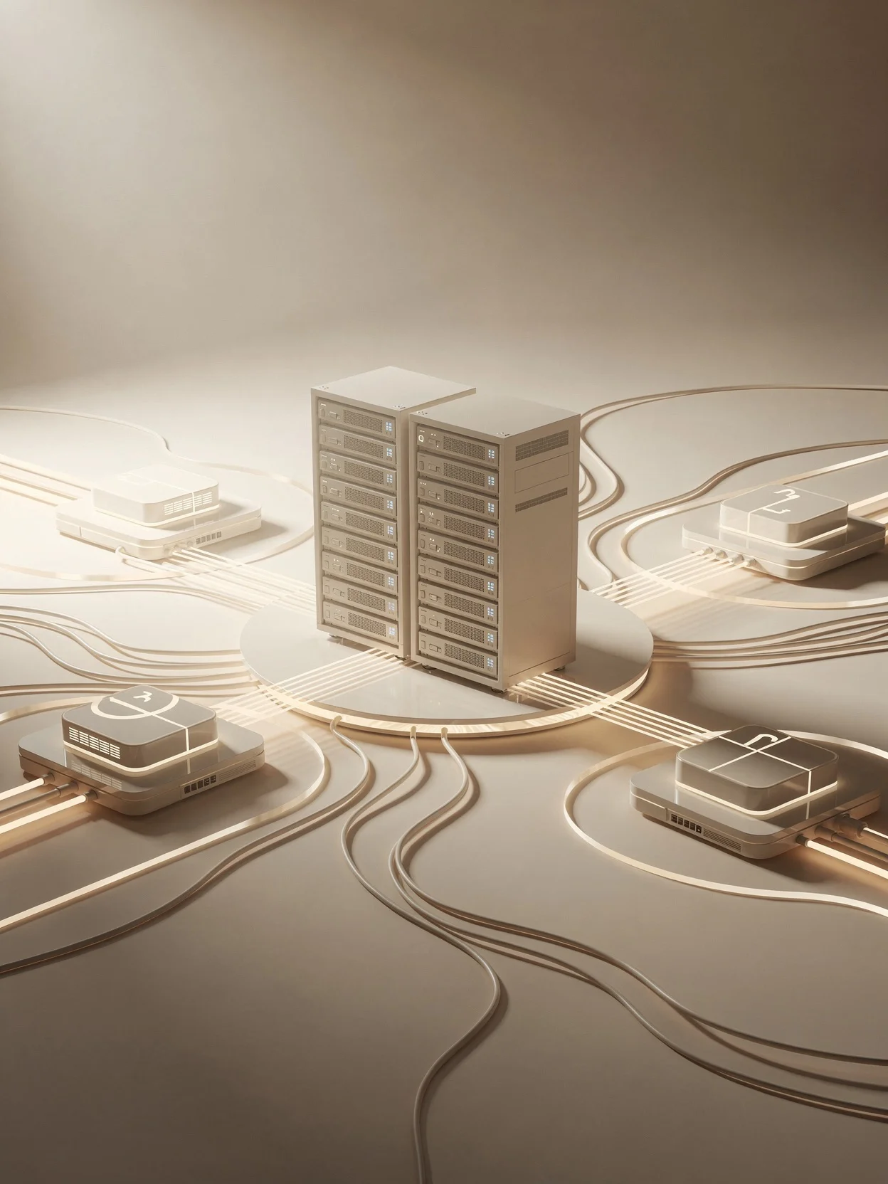 A visual illustration representing decision-making and foundations in cloud migrations