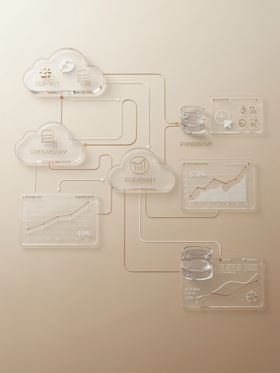 Cloud cost architecture diagram showing ownership, cost allocation, and observability flows across services