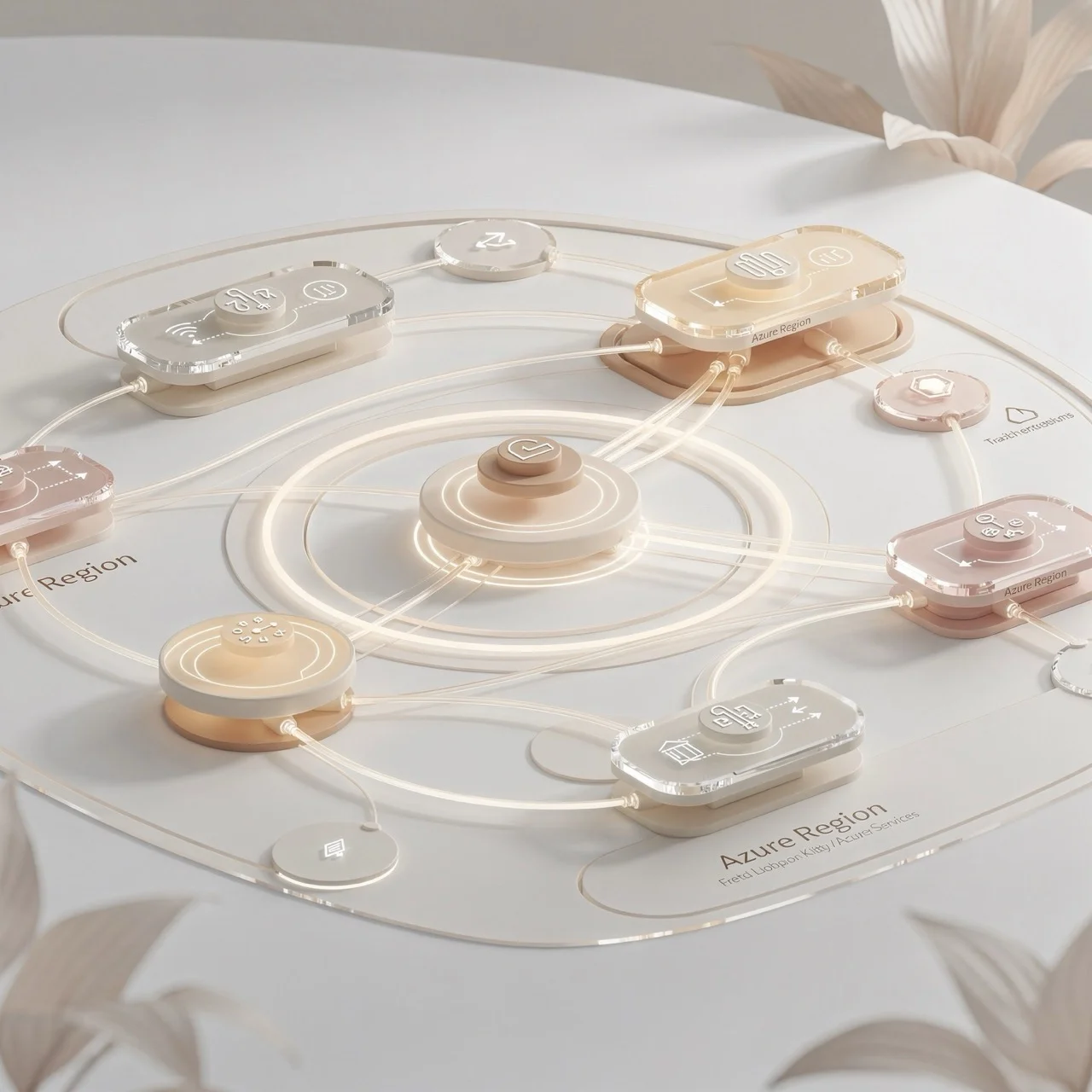 Illustration representing Azure regional traffic and egress paths